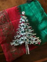 ショッピングツリー 【送料無料】ジュエリー・アクセサリー ヴィンテージクリスマスツリーブローチレッドグリーンサインドッズrare vintage christmas tree brooch red amp; green signed dodds