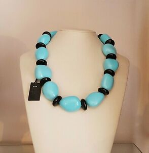 【送料無料】ジュエリー・アクセサリー ターコイズネックレスブラックオニキスcollana in turchese e onice nero