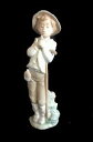 【送料無料】キッチン用品・食器・調理器具・陶器　ナオ・ラドロ磁器羊飼い少年と鳥のフィギュア背の高いNao Lladro Porcelain Shepherd Boy With Bird Figurine 26cm Tall E