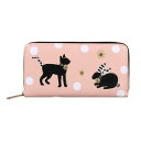 【送料無料】猫 ネコ キャット バッグ 小物 ウサギステッチクラッチピンクdamara womens cat amp; rabbit stitching spotty clutch traval wallet,pink
