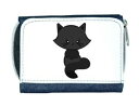 【送料無料】猫 ネコ キャット バッグ 小物 レディースcat 2 plain cute statement ladies purse blue