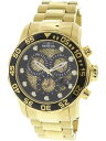 【送料無料】腕時計 ウォッチメンズプロダイバーダイビングゴールドステンレススチールinvicta mens pro diver 19837 gold stainlesssteel diving watch
