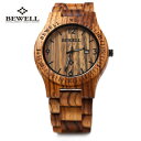 【送料無料】腕時計 ウォッチビーウェルアナログクォーツムーブメントbewell zsw086b luxury wood watch men analog quartz movement date waterproof