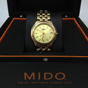 【送料無料】腕時計 ウォッチメンズゴールドトーンステンレススチールスイスクォートウォッチmido mens gold tone stainless steal swiss quarts metal watch m29603121z