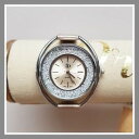 【送料無料】腕時計 ウォッチラインストーンブレスレットヌードmontre avec cadran argent intrieur avec strass et bracelet nude iris