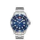 【送料無料】腕時計 ウォッチスイスミリタリーメンズネイビースチールケースクオーツswiss military hanova mens navy 44mm steel case quartz watch 06529604003