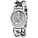 【送料無料】腕時計 ウォッチチェーンクォーツマルチファンクションブレスレット womens akribos xxiv ak531ss twist chain quartz multifunction bracelet watch