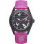 【送料無料】レディブラックフクシアorologio donna braccialini brd 4013np pelle fucsia nero farfalle glitter