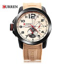 【送料無料】クロックパルスクオーツアナログベージュorologio polso curren 8182 uomo analogico quarzo moderno beige lac