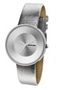 【送料無料】ladies lambretta cielo orologio in pelle argento metallizzato rrp 58nuovo