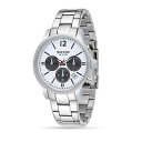 【送料無料】セクタークロノグラフスチールorologio sector uomo, 640 cronografo, in acciaio e fondo bianco ref r3273693003