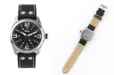 【送料無料】ブラックウォッチクロックマンペルセウス34034 orologio uomo perseo quarzo asso dei cieli pelle nero watch uhr montre