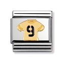【送料無料】ブレスレット アクセサリ- イタリアゴールドスポーツフットボールシャツnomination italy nominations gold sport football shirt 9 charm