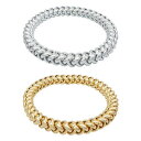 【送料無料】ブレスレット アルミゴールドシルバーカフbracciale intrecciato in alluminio elastico oro argento donna 7 mm idea regalo