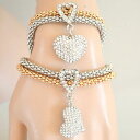 【送料無料】ブレスレット カフペンダントブレスレットбраслетbracciale donna oroargento cristalli con ciondoli bracelet pulsera браслет b07