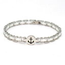 【送料無料】ブレスレット ブレスレットスチールチェーンステンレススチールホワイトセラミックbracciale uomo catena acciaio stainless steel ceramica bianca ancora estiivo