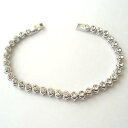 【送料無料】ブレスレット テニスブレスレットシルバーホワイトbracciale tennis uomo donna c argento con zirconi bianchi 18,5 cm 128 a