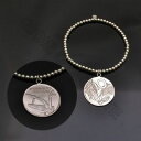 【送料無料】ブレスレット カフペンダントコインリラボールbracciale elasticizzato e pallina 3 mm da 17 a 20 cm e ciondolo moneta 10 lire 2