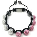 【送料無料】ブレスレット シムラーブレスレットピンククリスタルビーズブランドshimla bracciale rosa e bianco palla di fuoco crystal beads nuovo di zecca sh0110