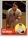 【送料無料】スポーツ メモリアル カード 1963topps 17ryne duren angels exmt set break333423kycards1963 topps 17 ryne duren angels exmt set break 333423 kycards
