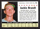 【送料無料】スポーツ メモリアル カード 1961post cereal76ジャッキーブラントbaltimore oriolesバージョンexmintc