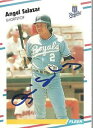 【送料無料】スポーツ メモリアル カード カンザスシティーロイヤルズmlb1988サラザールサインfleer1988 angel salazar autograph fleer signed in person kansas city royals mlb