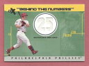 【送料無料】スポーツ メモリアル カード ジャージーjtフィリーズd 050199jim thome 2003 exjim thome 2003 ex behind the numbers gameused jersey jt phillies d 050199