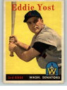 【送料無料】スポーツ メモリアル カード 1958topps173 eddie yost senators exmt set break324697kycards1958 topps 173 eddie yost senators exmt set break 324697 kycar