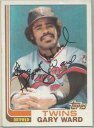【送料無料】スポーツ メモリアル カード ミネソタツインズゲイリーサインminnesota twins gary ward autographed 1982 topps