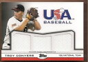 【送料無料】スポーツ メモリアル カード アメリカトリプルジャージトロイジャージー2011 usa baseball triple jerseys tc troy conyers jersey 69240