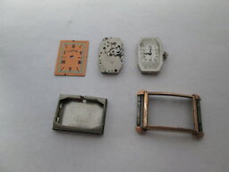 【送料無料】vintage illinois 17s art deco wristwatch parts or restore