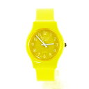 【送料無料】montre willis plastique jaune numros blancs mymontre