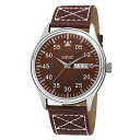 б┌┴ў╬┴╠╡╬┴б█mens august steiner as8074br classic quartz movement date leather strap watch