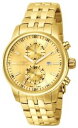 【送料無料】invicta 0253 mens gold plated quartz chronograph watch
