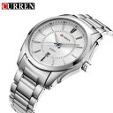 【送料無料】orologio da polso curren 8072 uomo analogico quarzo moderno acciaio data bia lac