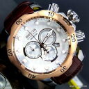【送料無料】invicta reserve venom elegant leather white swiss movement chronograph watch