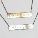 【送料無料】ネックレス カスタムバークランプゴールドピンクパーソナライズgravure personnalise date bar collier rose or amp; argent personnalis cadeau