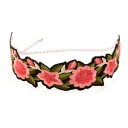 【送料無料】ネックレス ピンクフォークビンテージボヘミアンrose large brod ras du cou folkvintagebohmien bleurouge neuf 70s90s