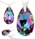 【送料無料】ネックレス スターリングシルバーコリアスワロフスキーen argent sterling 925 collier cristaux de swarovski larme 22mm