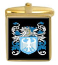 【送料無料】メンズアクセサリ- イギリスカフスボタンボックスコートsmeaton england family crest surname coat of arms gold cufflinks engraved box