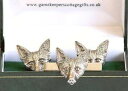 【送料無料】メンズアクセサリ- フォックスヘッドカフスボタンタイバーハンティングボックスセットfox head cufflinks and tie bar hunting gift set boxed