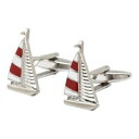 【送料無料】メンズアクセサリ- ヨットカフリンクスred sailing yacht cufflinks