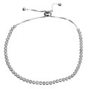 【送料無料】ブレスレット アクセサリ— 47gsparklyテニスブレスレット925スターリングczsparkly strandtennis braceletsolid 925 sterling silver cz sliding 47g