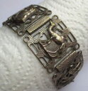 【送料無料】ブレスレット アクセサリ— ブレスレットオールドシルバーモロッコリンクbeautiful bracelet old silver moroccan jewel carved large links 2347
