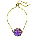 【送料無料】ブレスレット　アクセサリ—　スライドブレスレットパープルkirks folly seaview water moon 20mm slide bracelet goldtone purple