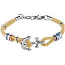 【送料無料】ブレスレット アクセサリ— ジュエリーブレスレットセーリングレザーベージュbliss jewelry, bracelet man sailing leather beige with still 20073837