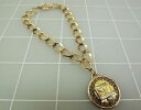 【送料無料】ブレスレット アクセサリ— イエローゴールドリンクブレスレットエナメルナイアガラサービスyellow gold filled link charm bracelet w enamel niagara service 30 year charm