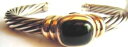 【送料無料】ブレスレット　アクセサリ—　デビッドカフブレスレットオニキスケーブルワイドdavid yurman cuff bracelet onyx sterling cable 14k wide 7mm