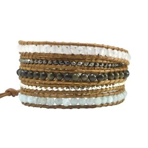 【送料無料】ブレスレット　アクセサリ—　ホットレザーチェーンボヘミアンクリスタルビーズブレスレットhot leather chain bohemian synthetic stone crystal beaded 5 wrap charm bracelets