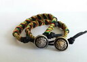 【送料無料】ブレスレット アクセサリ— コードラスタファリアンレゲエジャマイカライオンボタンrasta reggae jamaica bracelet lion button with natural volcanic lava,waxed cord